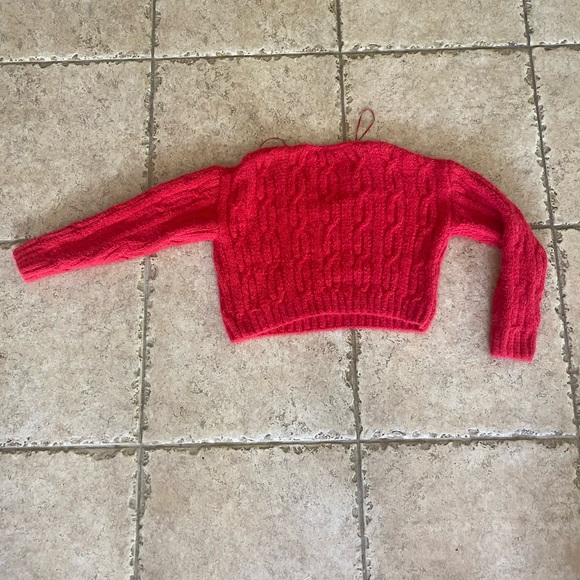 Cupcake Clothing Ltd red crop sweater - Picture 2 of 4